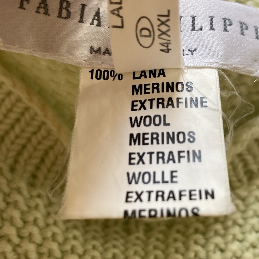 Fabiana Filippi green wool sweater L made in Italy - Picture 4 of 6